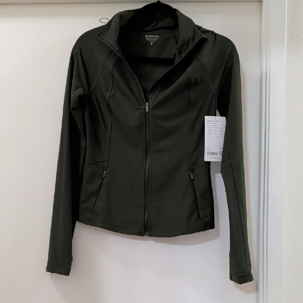 Athleta Interval Jacket Aspen Olive NWT - Picture 3 of 8